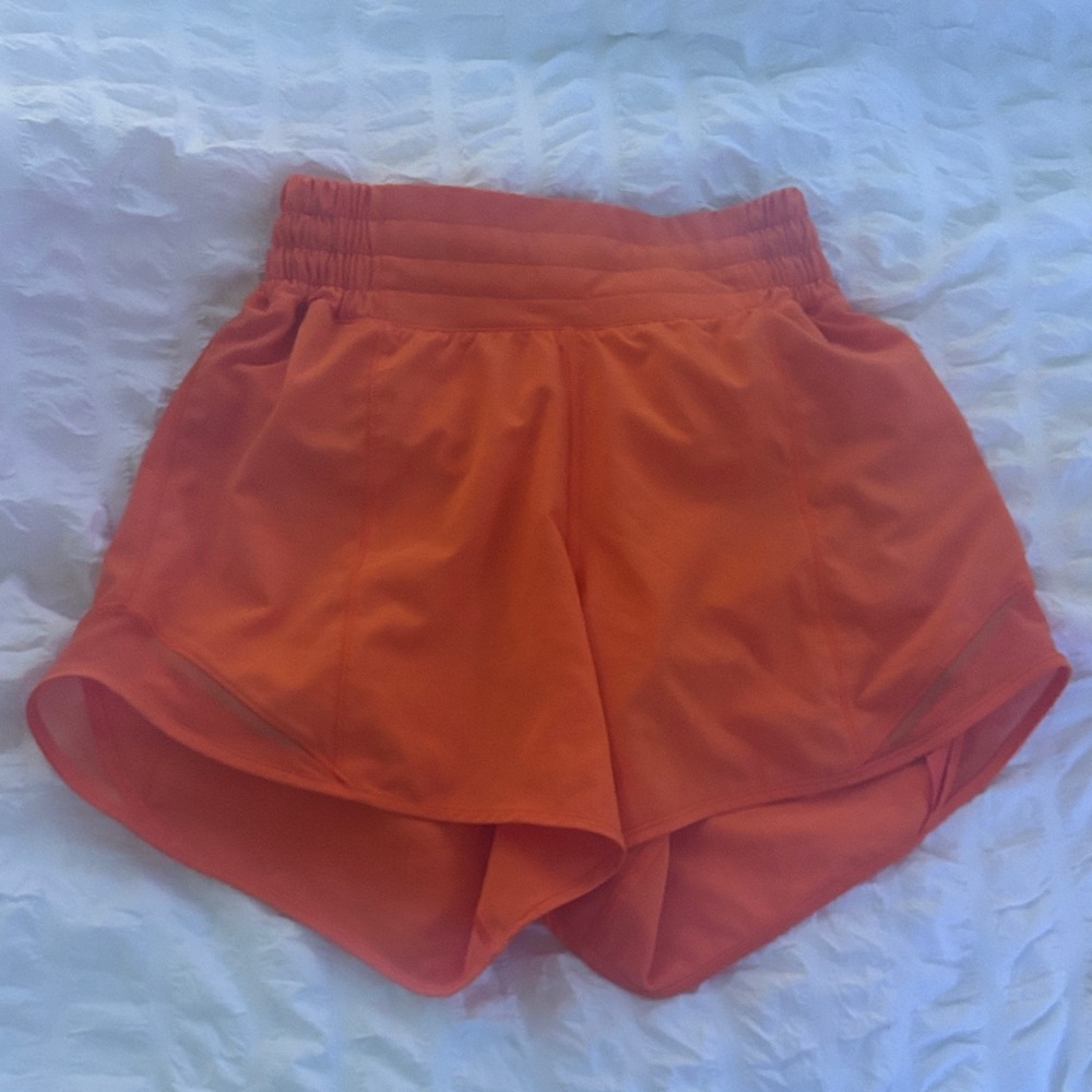 lululemon athletica Vibrant Orange Athletic Shorts